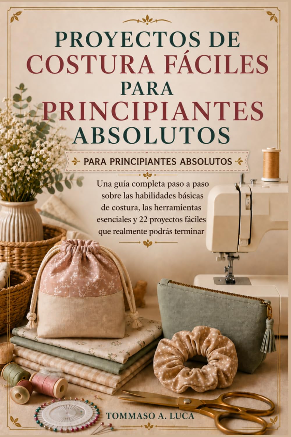 PROYECTOS DE COSTURA FÁCILES PARA PRINCIPIANTES ABSOLUTOS: Una guía completa paso a paso sobre las habilidades básicas de costura, las herramientas ... fáciles que realmente podrás terminar