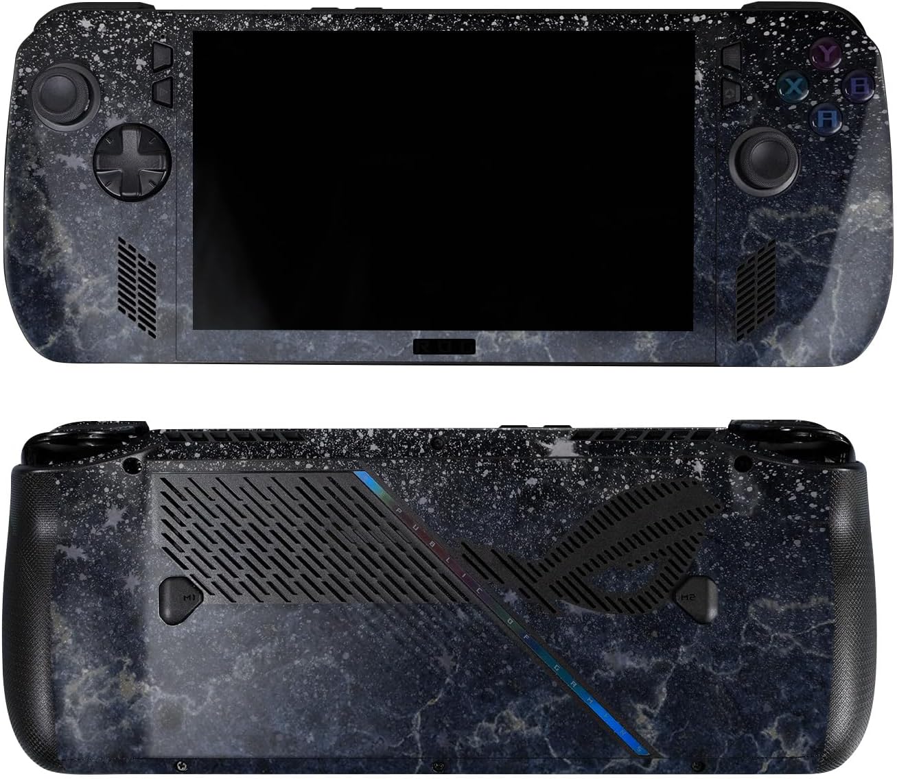 Skin Compatible with Asus ROG Ally X - Dark Shimmer Marble - Premium 3M Vinyl Protective Wrap Decal Cover - Easy to Apply | Crafted in The USA by MightySkins