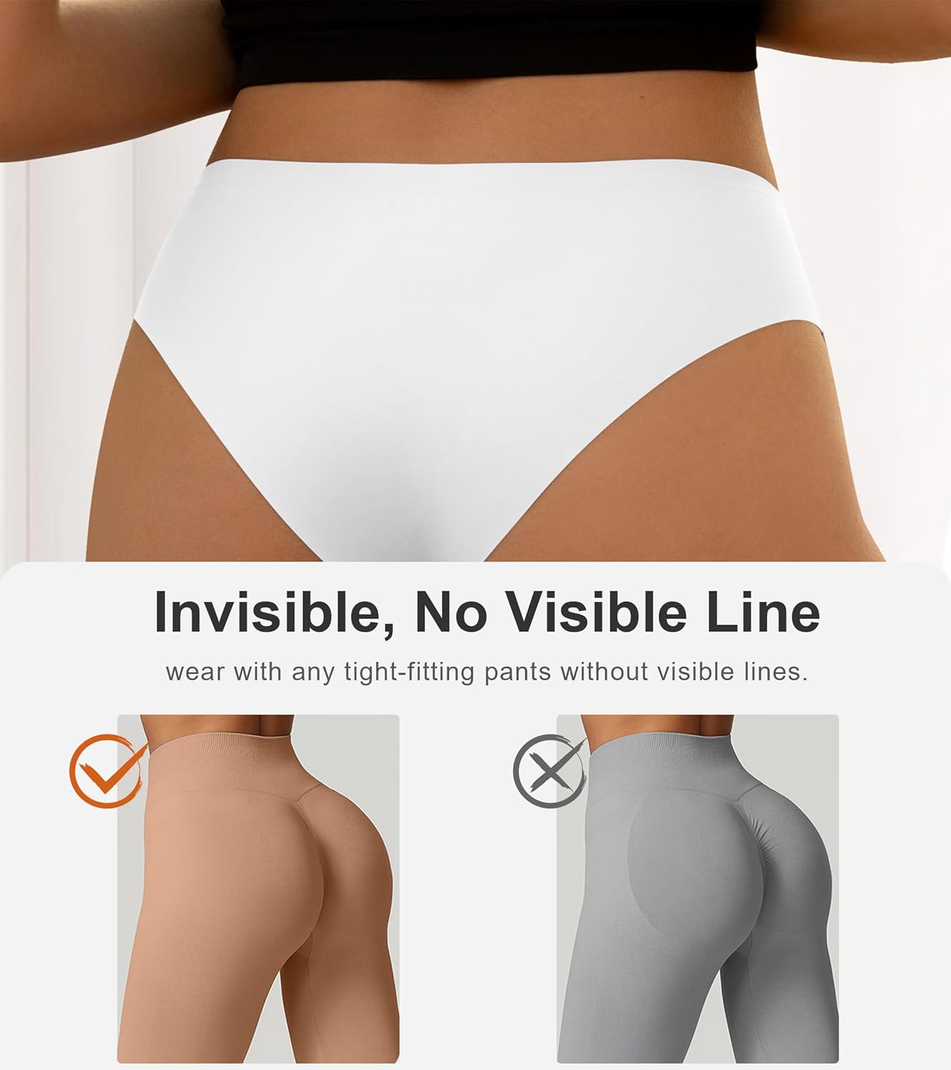 DEANGELMON Seamless Underwear for Women No Show Bikini Panties Comfortable Stretch Invisible Ladies Hipster Briefs - Image 4