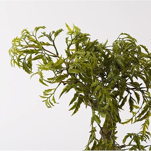 Miniatura 3 de HIHELO Artificial Bonsai Tree Artificial Bonsai Tree Decoration Office Zen Green Plant Bonsai Ceramic Pot Porch Combination Decoration 18.9 Inches