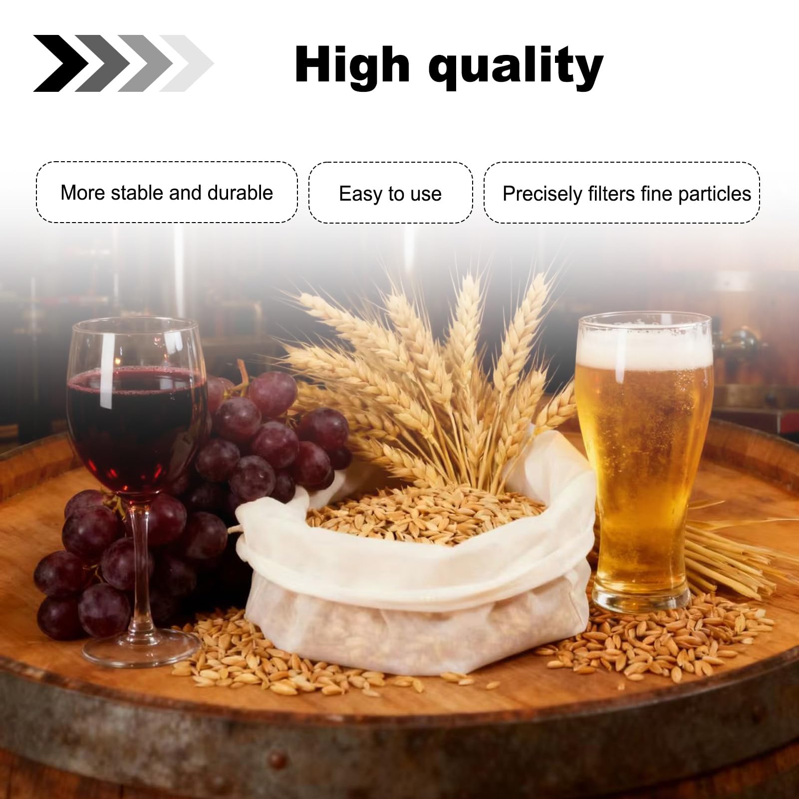 Bolsas de Filtro de Cerveza 45×60 cm Reutilizables para Filtrado de Grano y Mosto