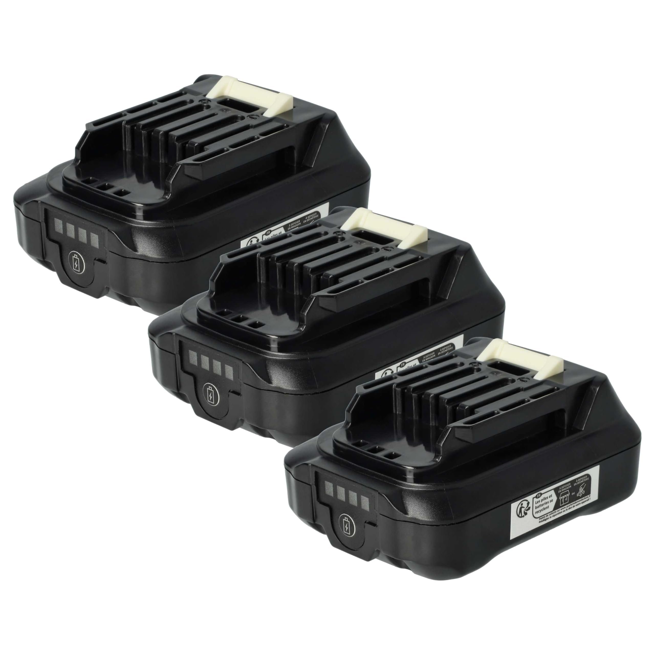 vhbw 3 x akumulator kompatybilny z Makita DF332DWAX2 DF332DY1J DF332DWYX2 DF332DWYE DF332DWME DF332DZ elektronarzędzia (2500 mAh, Li-Ion, 12 V)