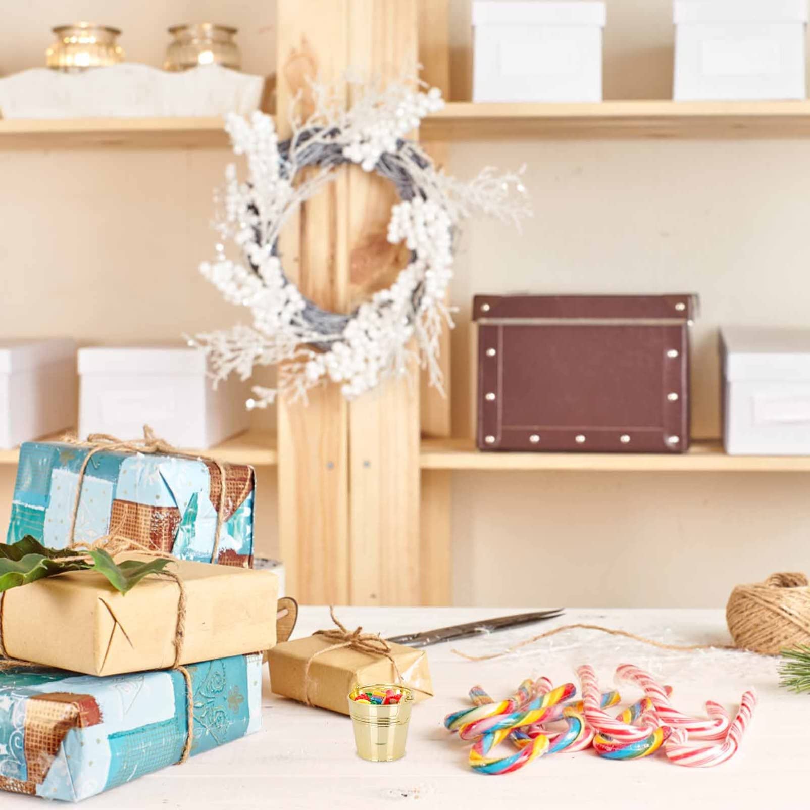Didiseaon 10 Juegos Mini Cubos Para Dulces De Boda Contenedores Útiles Para Snacks Decoración De Fiesta Y Almacenamiento De 10 Piezas X 10