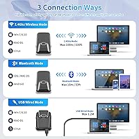 Vista 4 de NETUM Escáner de código de barras Bluetooth 2D, 3 en 1, pequeño lector de códigos de barras QR portátil y portátil, escaneo de pistola inalámbrico