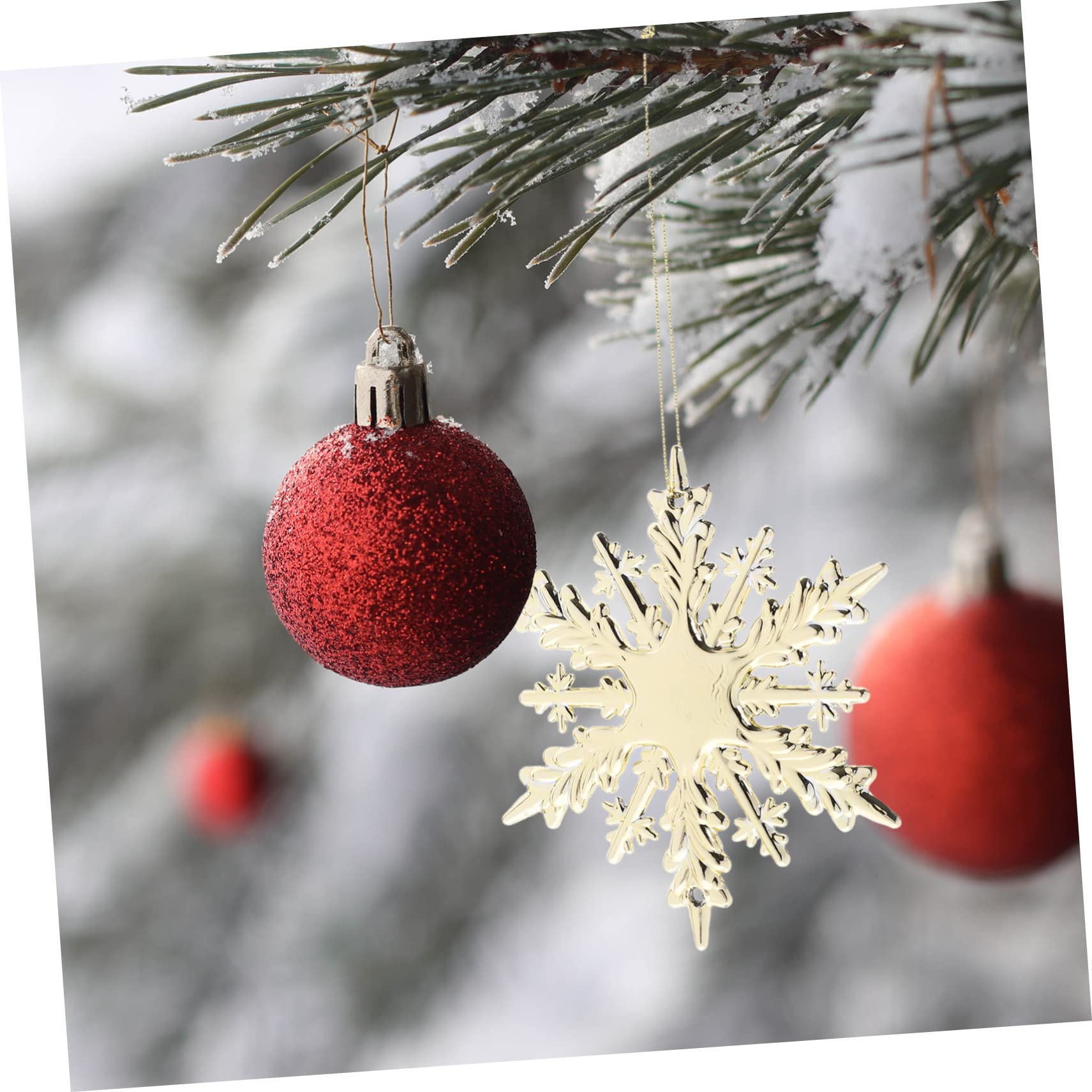 IMIKEYA STK Weihnachtsschneeflocke-Anhänger Weihnachtsschneeflockenverzierungen Weihnachtsbaum-Schneeflocke- weihnachtsdeko winterdeko Feiertagsverzierung Weihnachtsbaum-Anhänger