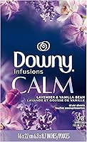 Vista 3 de Downy Infusions - Hojas para secadora suavizantes de tela, calma, lavanda y vainilla, 90