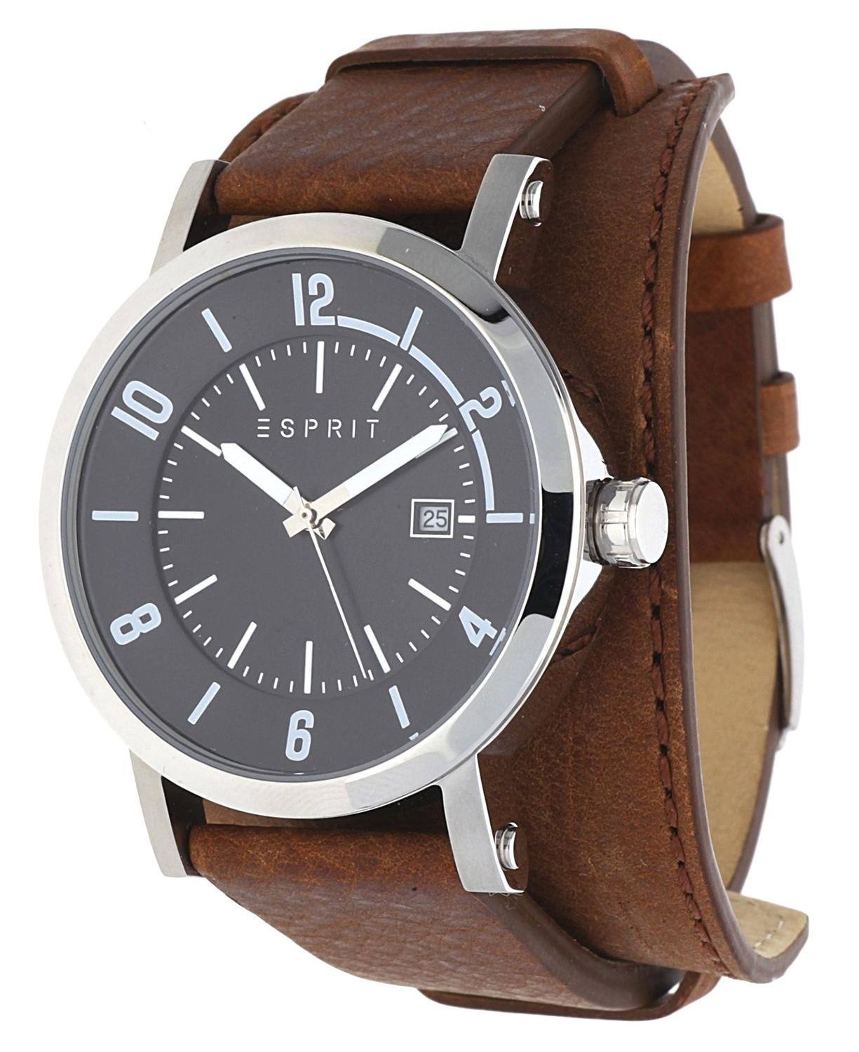OROLOGIO FOSSIL DA uomo in pelle nera al quarzo DE-1003 con batteria
