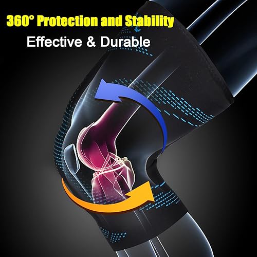 Miniatura 4 de cycleacc Rodillera de compresión para dolor de rodilla, rodilleras para mujeres y hombres, soporte de rodilla para entrenamiento, levantamiento de