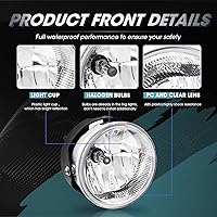 Vista 4 de Conjunto de lámparas antiniebla de conducción para Ford Expedition 2007-2013, Ford Ranger 2008-2011 Reemplazo de luz antiniebla con bombillas H10