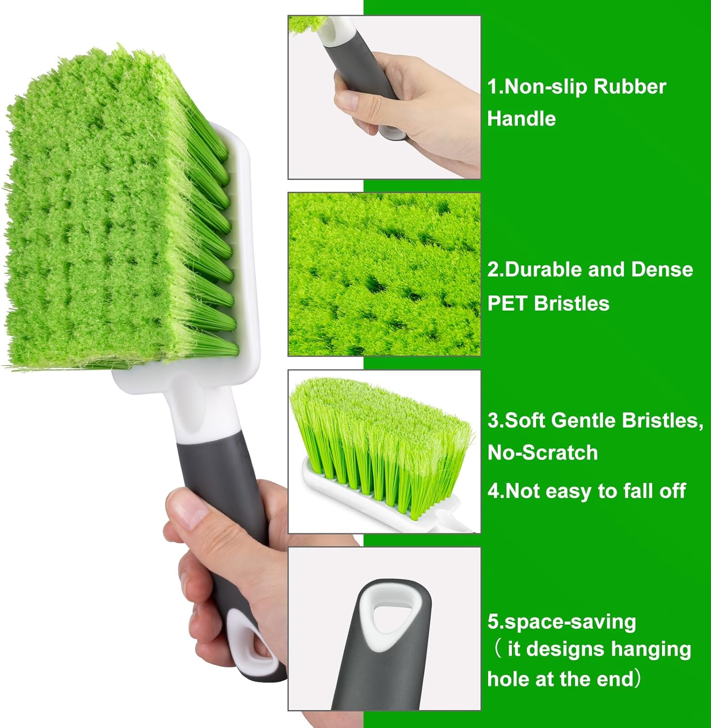 ITTAHO 2 Pack Car Wash Brush, Tire Brush for Cleaning Tires, Soft & Stiff Bristle Wheel Cleaner, Car Cleaning Supplies for Wheels, Rims, Carpet, Truck, SUV, Moto, RV, Motorcycle 2 ITTAHO 2 Pack Car Wash Brush, Tire Brush for Cleaning Tires, Soft & Stiff Bristle Wheel Cleaner, Car Cleaning Supplies for Wheels, Rims, Carpet, Truck, SUV, Moto, RV, Motorcycle