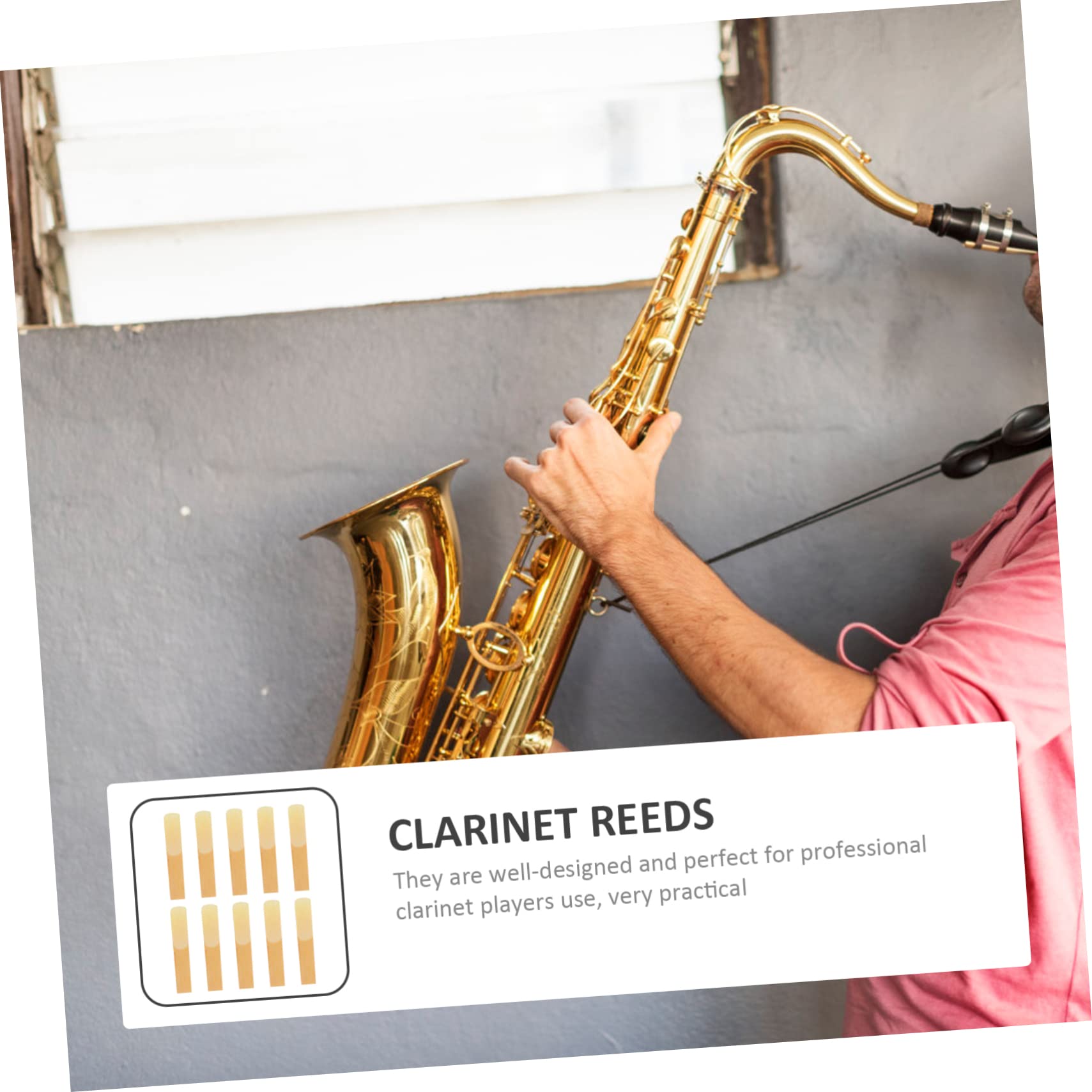 Toyvian 50piezas Cañas Para Clarinete Accesorios De Instrumento Para Principiantes Flexibles Sonido Dureza Hechas Mano Para Músicos Profesionales