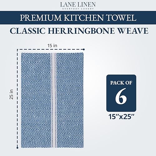 Miniatura 65 de LANE LINEN Juego de 24 toallas de cocina 100% algodón natural absorbentes para cocina, paños de lavado reutilizables, lavables a máquina, 14 x 25