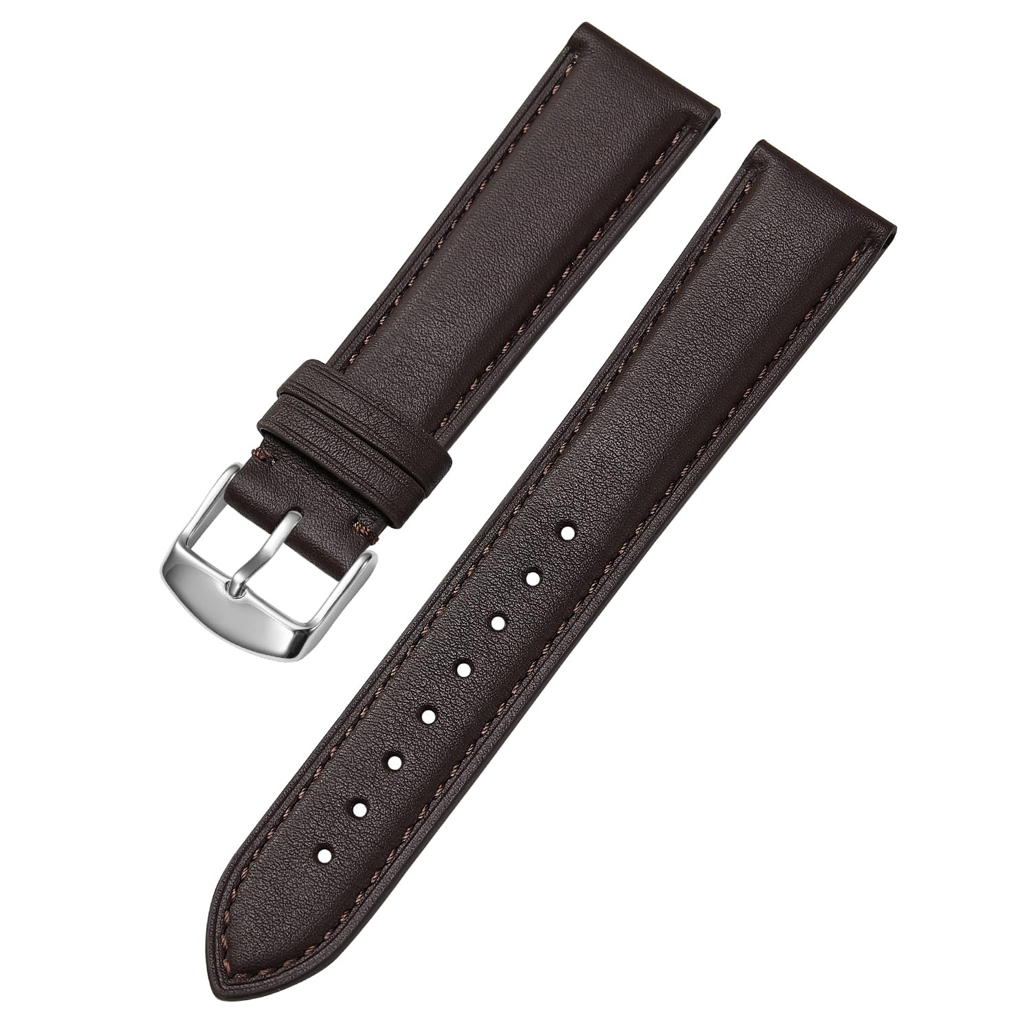 Leather Watch Band for Men and Women, Quick Release Watch Strap, Black Replacement Watchband-18mm 19mm 20mm 21mm 22mm 24mm