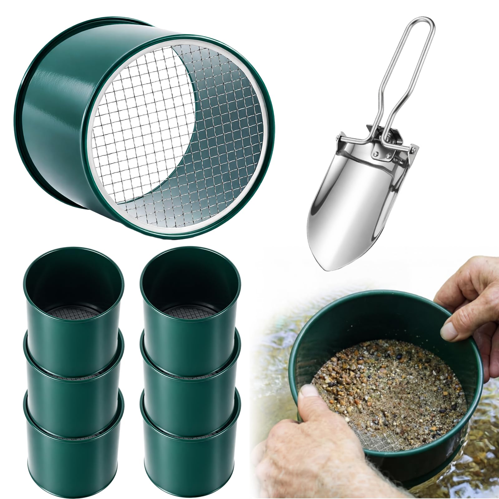 Poêles de tamisage pour trier la terre du jardin et les minéraux fins