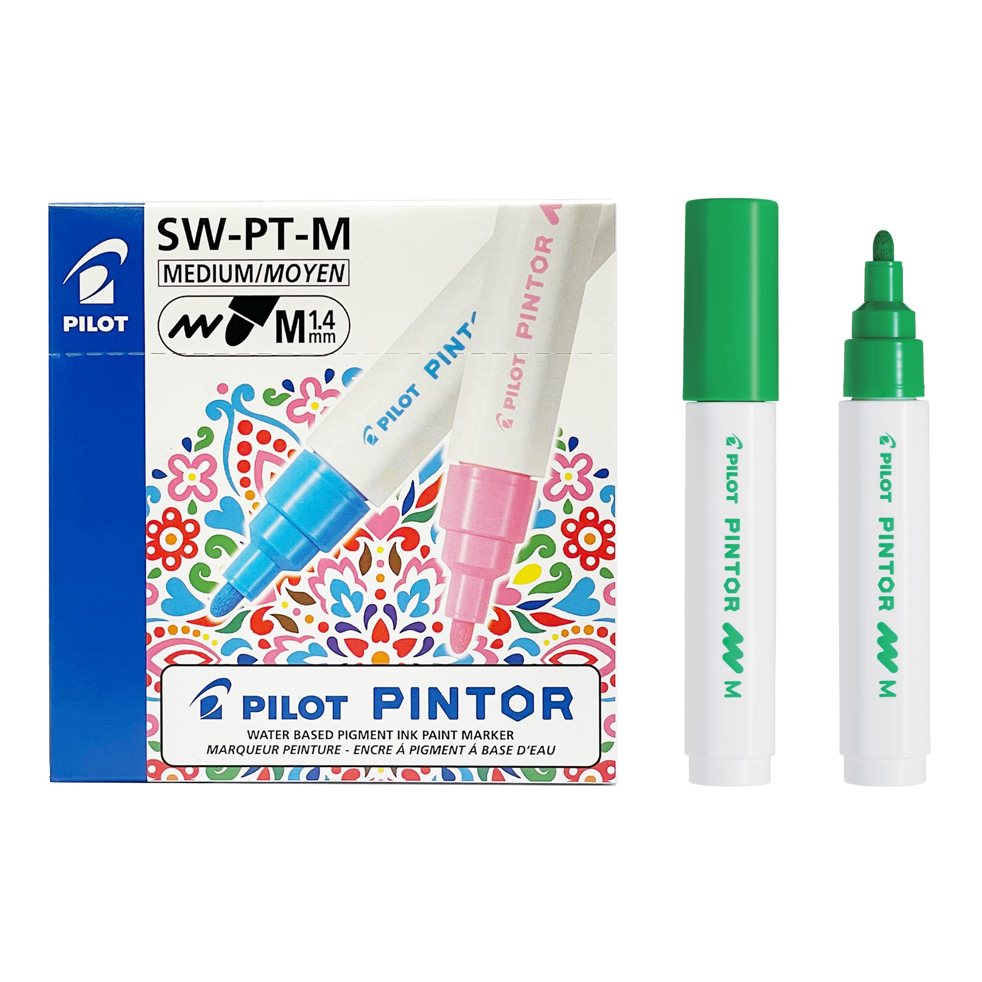Pilot Pintor Medium Line Bullet Paint Marker 4.5mm Tip- Light Green (Pack of 6) — image 1