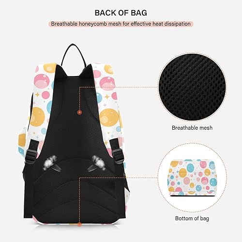 Miniatura 4 de Bolsa de raqueta de tenis de bádminton transpirable de dibujos animados coloridos lunares cubierta de raqueta de tenis con capacidad para 2 raquetas