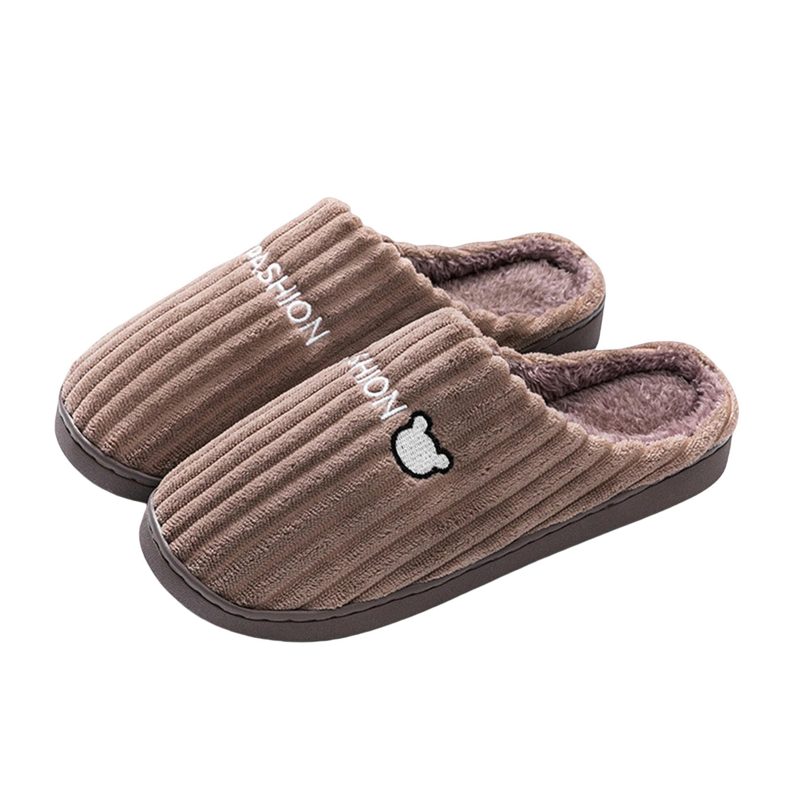 Ciabatte Donna Invernali Pantofole Invernali Uomo E Donna - Morbide, Calde, Antiscivolo, Peluche, Ideali per Casa E Interni-coffee-3-40-41