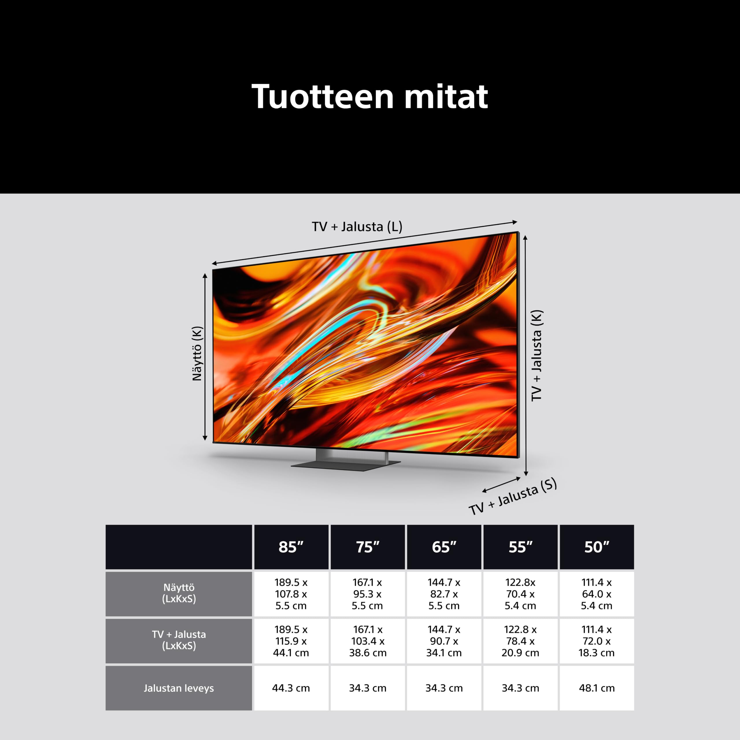 Sony BRAVIA 7 II True RGB 55 Inch TV, 4K Smart TV (Google TV), RGB LED, XR Processor with AI Technology, 120hz Television with Dolby Vision/Atmos, PS5 compatibility, 55XR75M2, 2026 Model