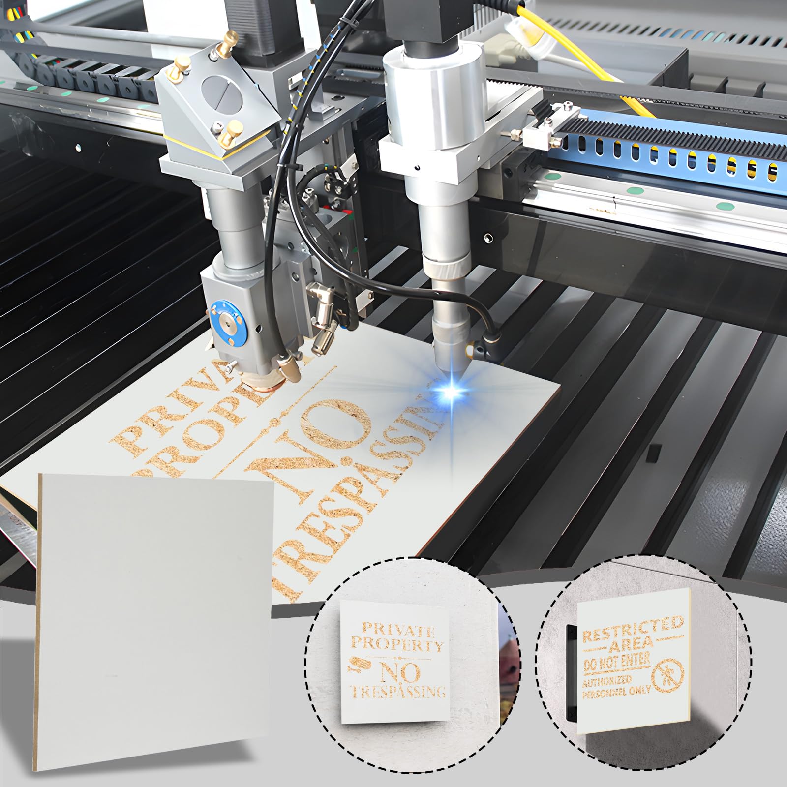 MDF Platten 3mm, Laser Holzplatte Bretter 30x30 cm 6 Stück, Lasercut Holz für Lasergravur CNC Router Laubsäge, Modellierung Durchbrochenes (Weiß)