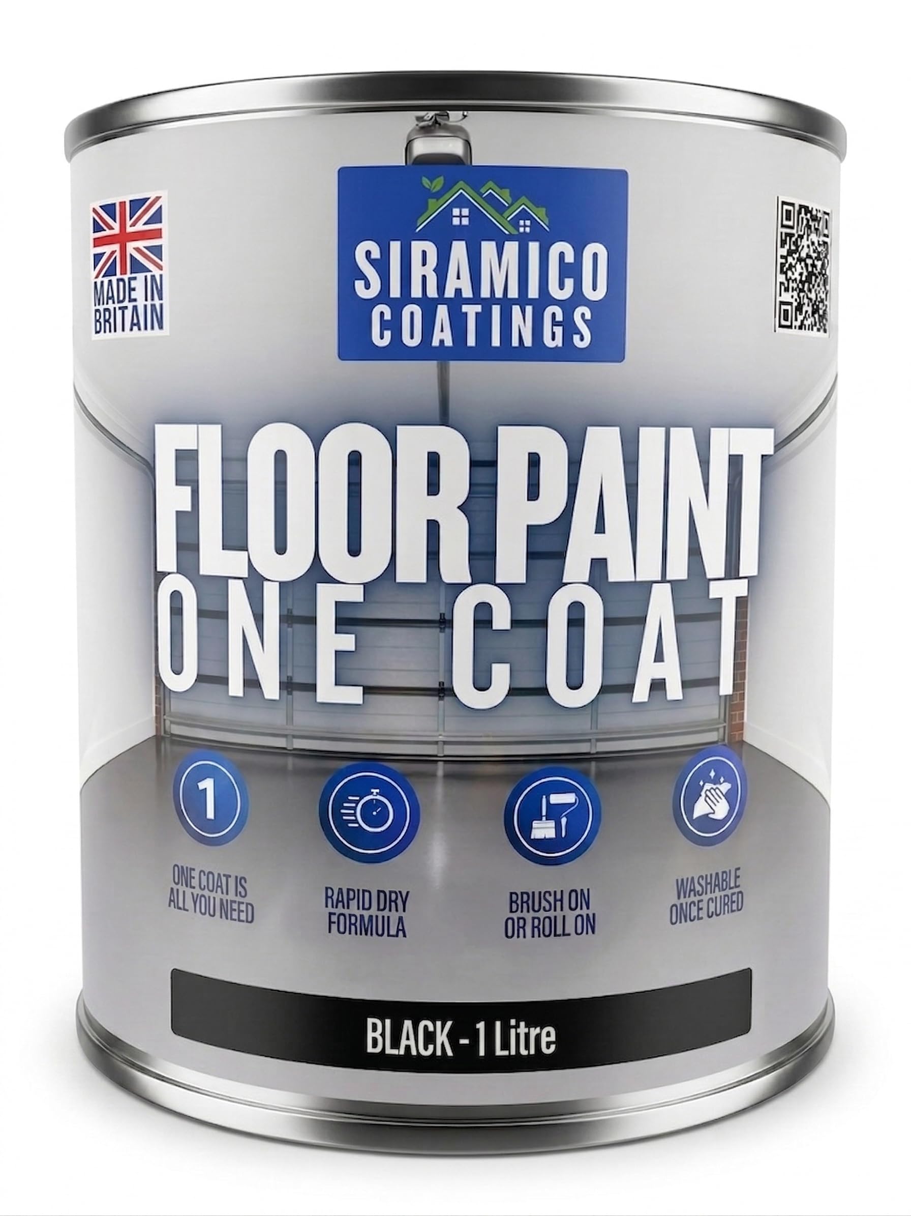 Siramico Coatings One Coat Anti-Slip Floor Paint - Black