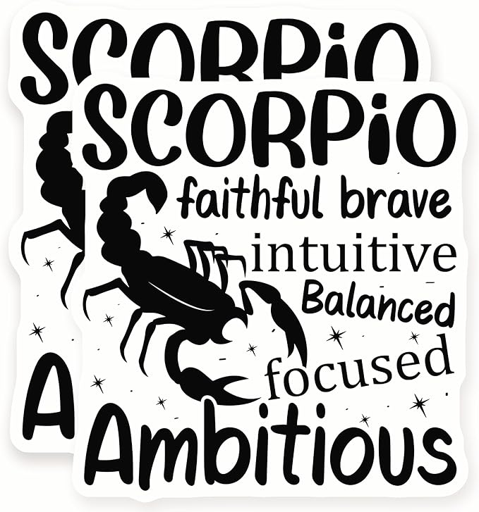 Scorpio Stickers - Zodiac Sign - Astrology Lover - Star Sign - 2 Pack 5