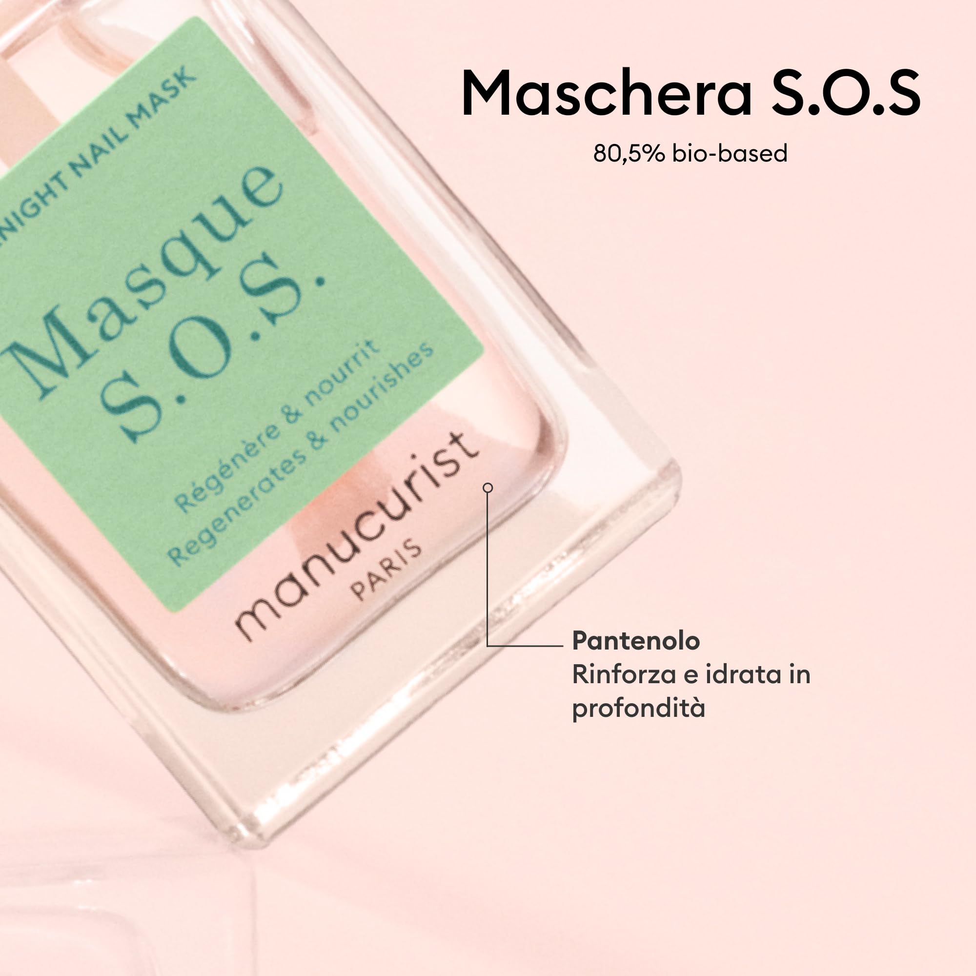Manucurist Duo Day & Night – Routine per Unghie Fragili o Danneggiate – Kit con : 1 Siero Rinforzante alla Cheratina, 1 Maschera Notturna – Rinforzante Unghie Express - Idee Regalo Donna