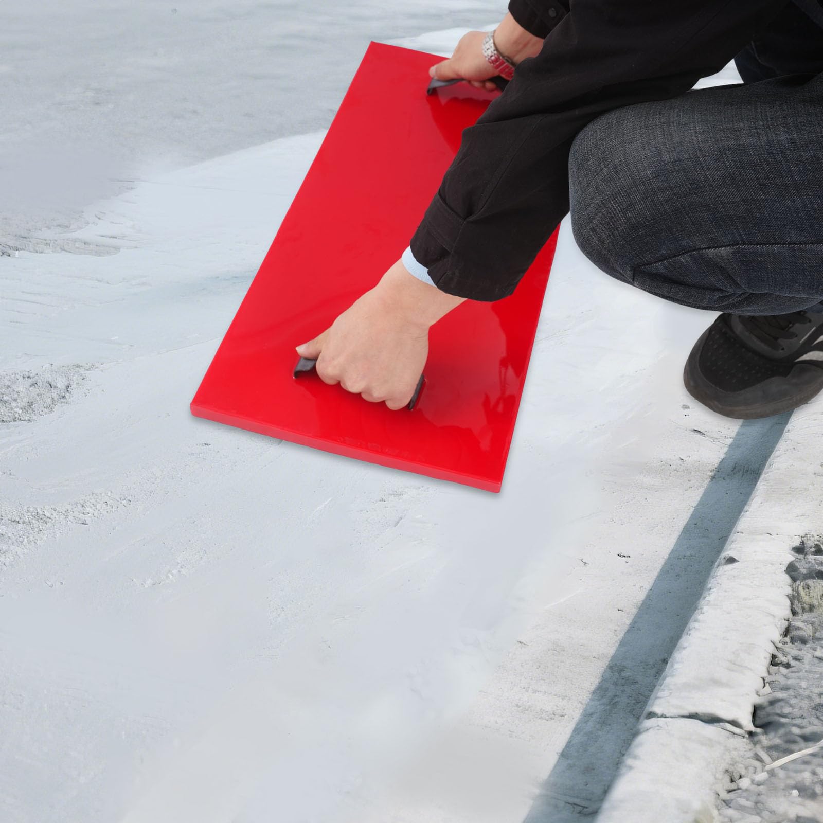 Tapis de tampon en béton - 60 x 30 cm - En polyuréthane - Avec structure en pierre naturelle - Nettoyage facile - Pour sols en béton, chemins de jardin, cour, texture créative