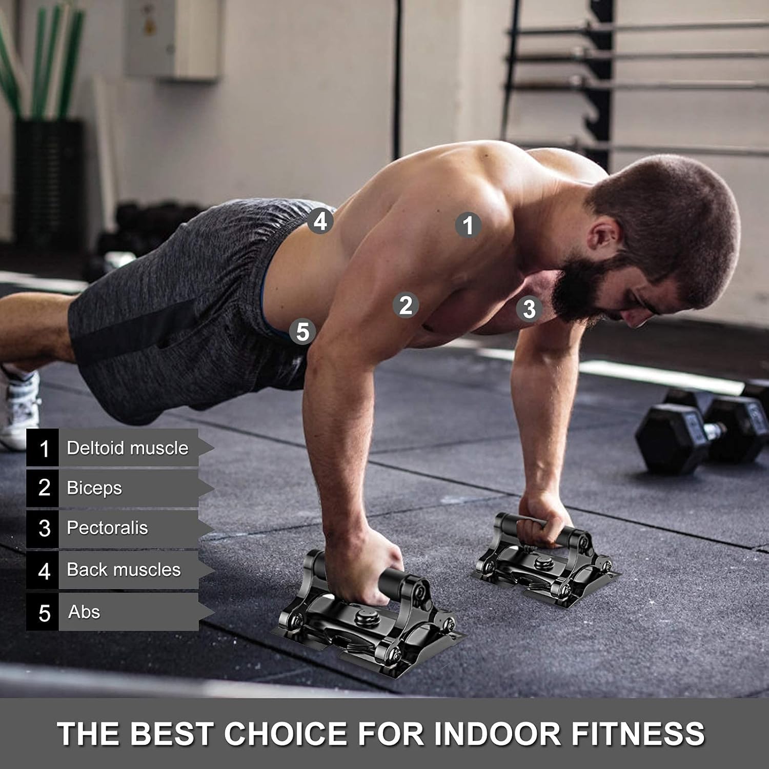 Push Up Bars, Fitness Pushup Stands, 3 in 1 Push UP Board for Strength Training, Push Up Handles for Floor, Portable Home Fitness Equipment : Sports & Outdoors