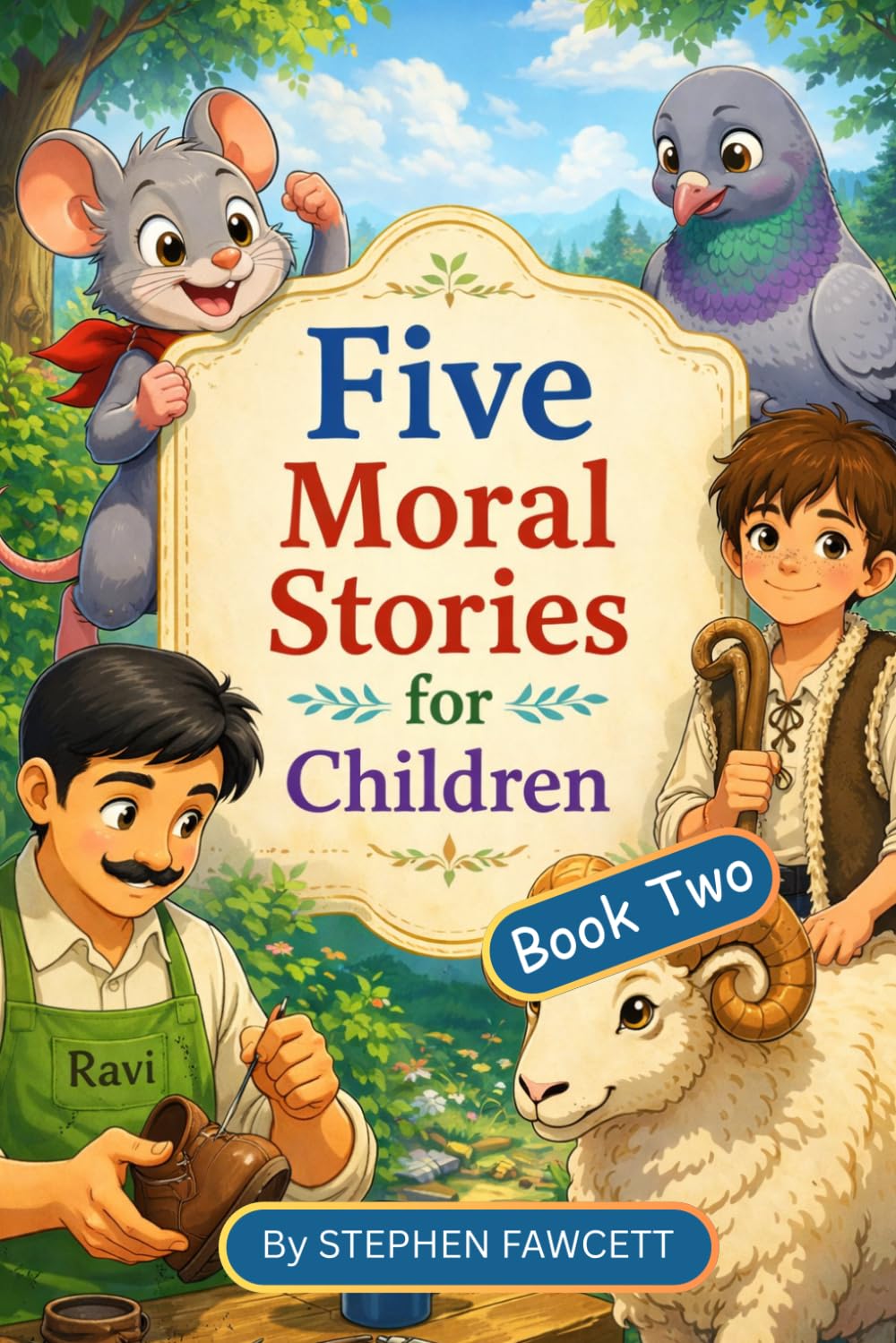 Five moral stories for children: A gentle guidance on the rules of life, encouraging them to have courage, show kindness, and respect others.