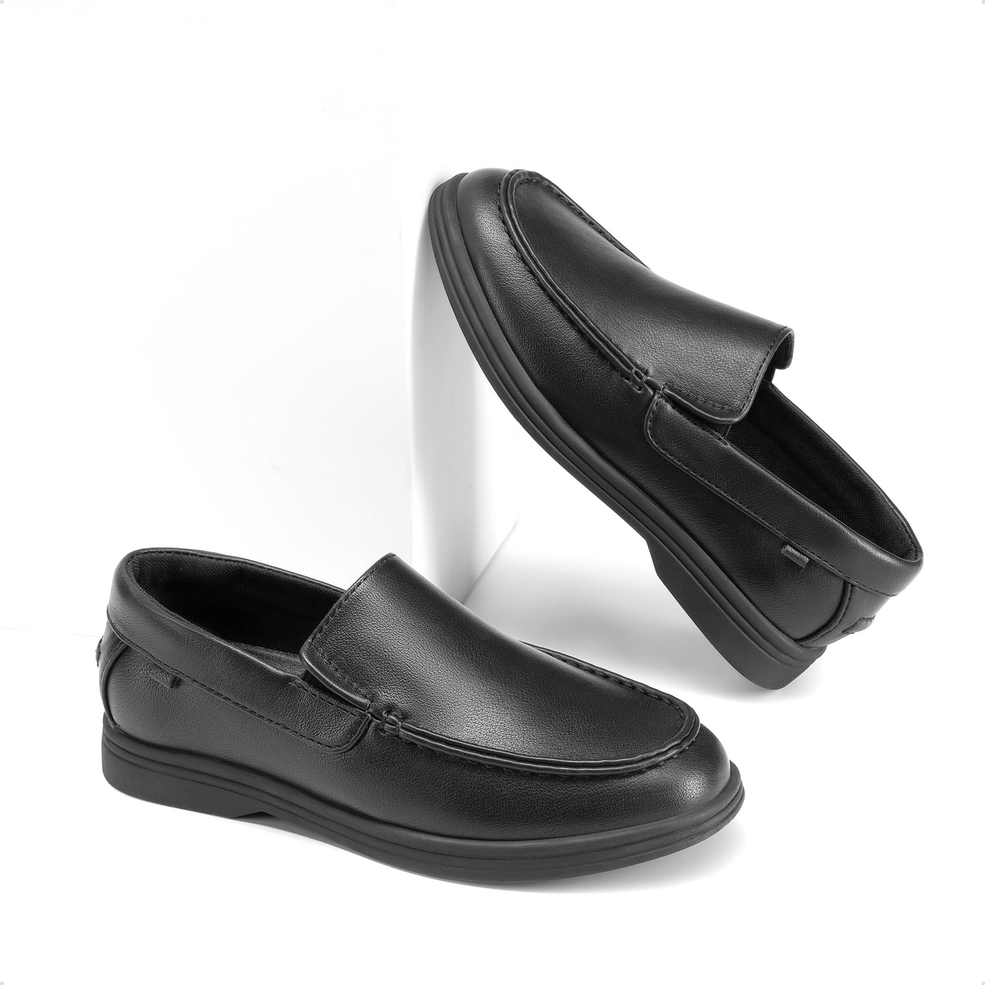 DREAM PAIRS Chłopięce buty do garnituru, wsuwane, buty rekreacyjne (małe dziecko/dziecko/szkolne) | Klasyczne wsuwane mokasyny miękkie oddychające mokasyny szkolne codzienne ukończenie szkoły kościół wesele