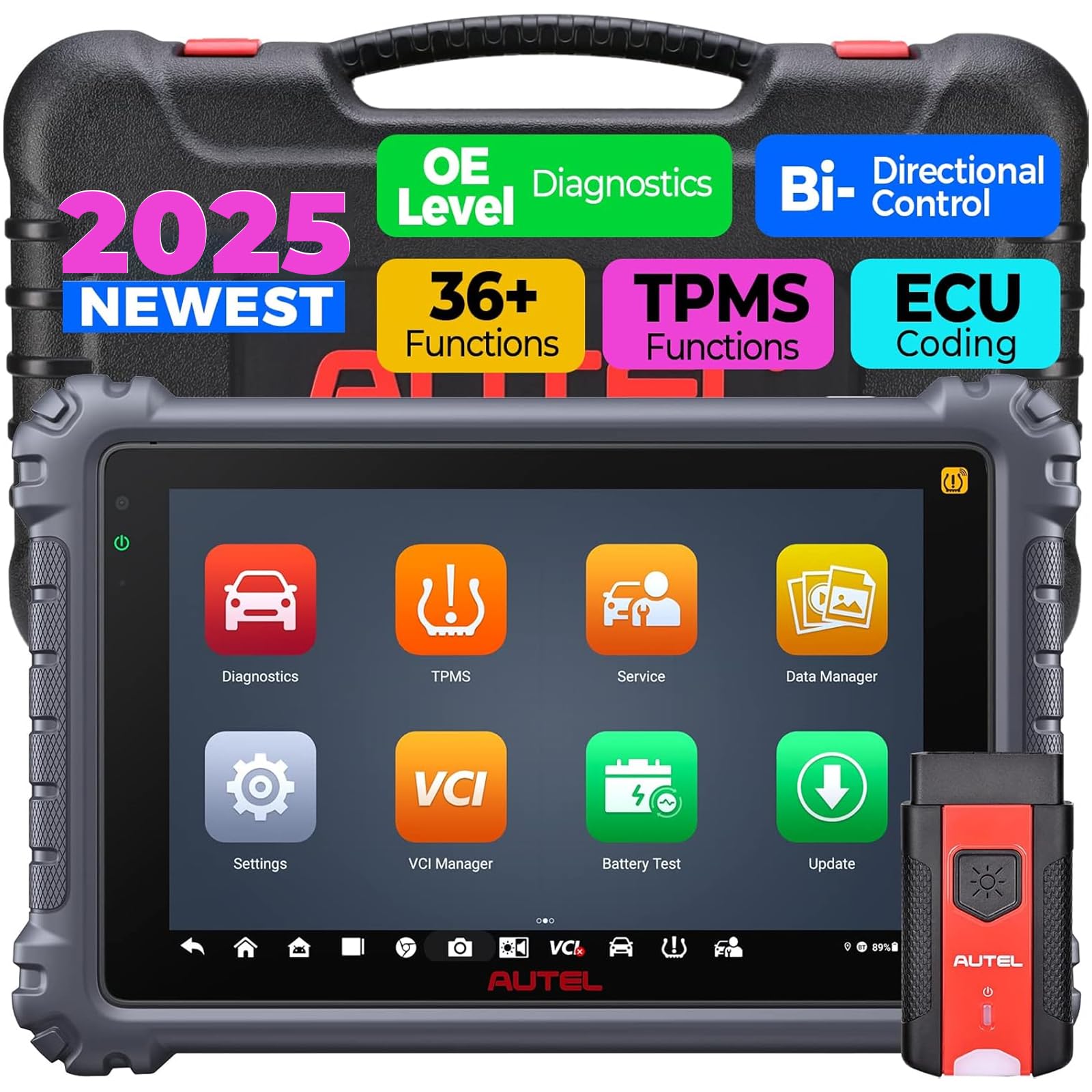Autel MaxiCOM MK906PRO-TS Escáner: 2024 Actualizado de MS906 Pro/MK908 II/MS906Pro TS, Todos Los Diagnósticos Sistema, Programación TPMS, Codificación ECU, 36+ Servicio, FCA y SGW, Sin límite IP,OS 10