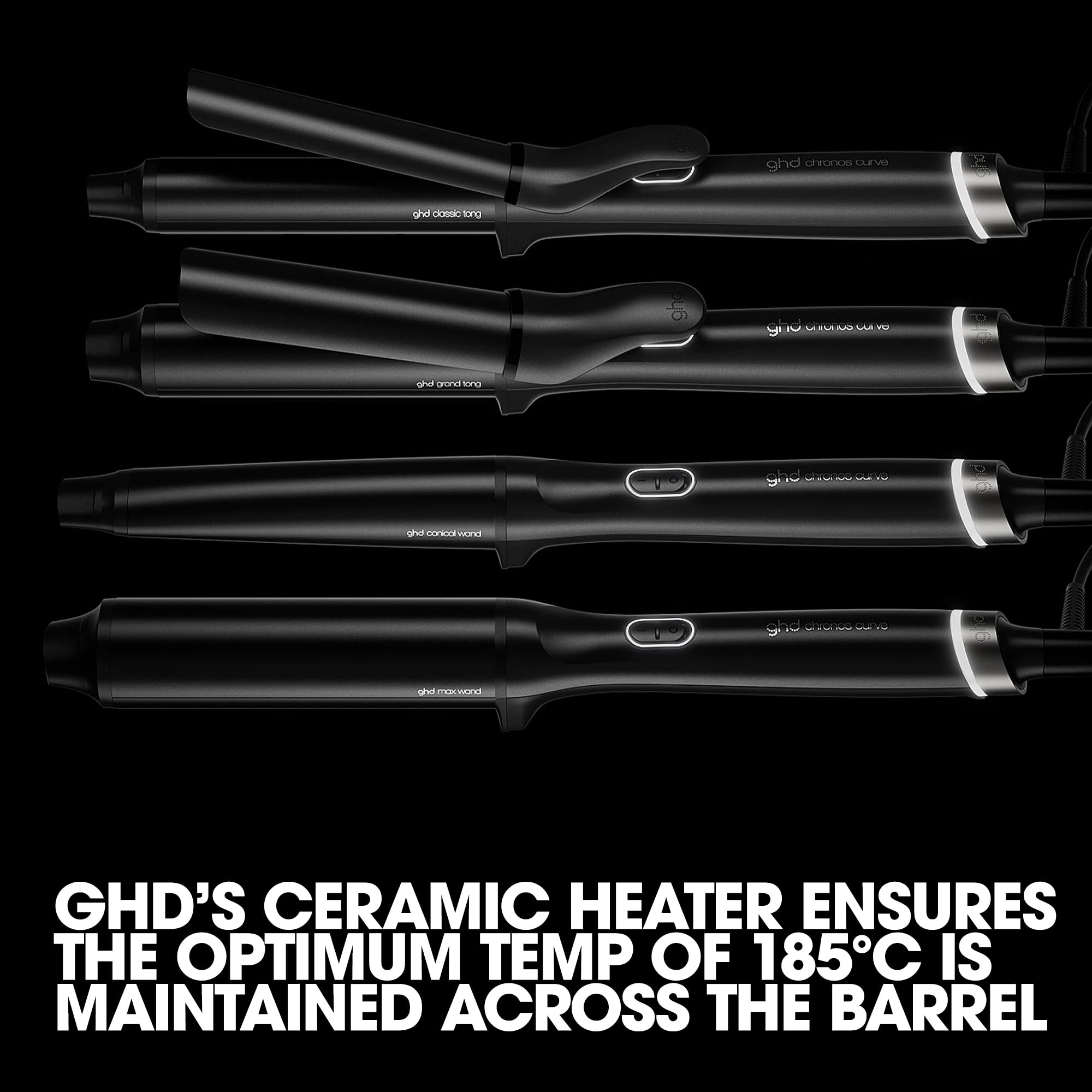 ghd Chronos - Bacchetta arricciacapelli curva, 28-23 mm