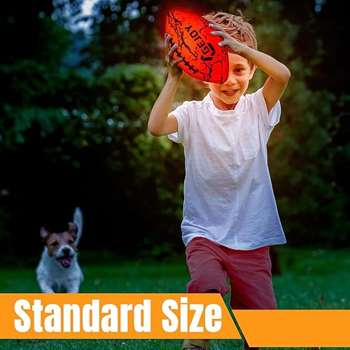 Miniatura 7 de Gejoy Bola que brilla en la oscuridad con luz LED, baloncesto, fútbol, voleibol, tamaño oficial, regalo ideal para Navidad, adultos, hombres,