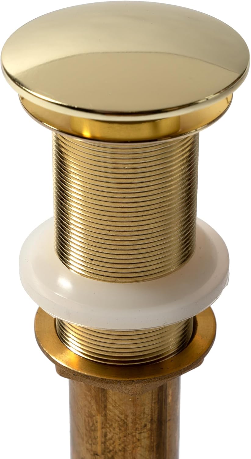 SinkSense 1.5" Pop-Up Sink Drain in Satin Gold – No Overflow