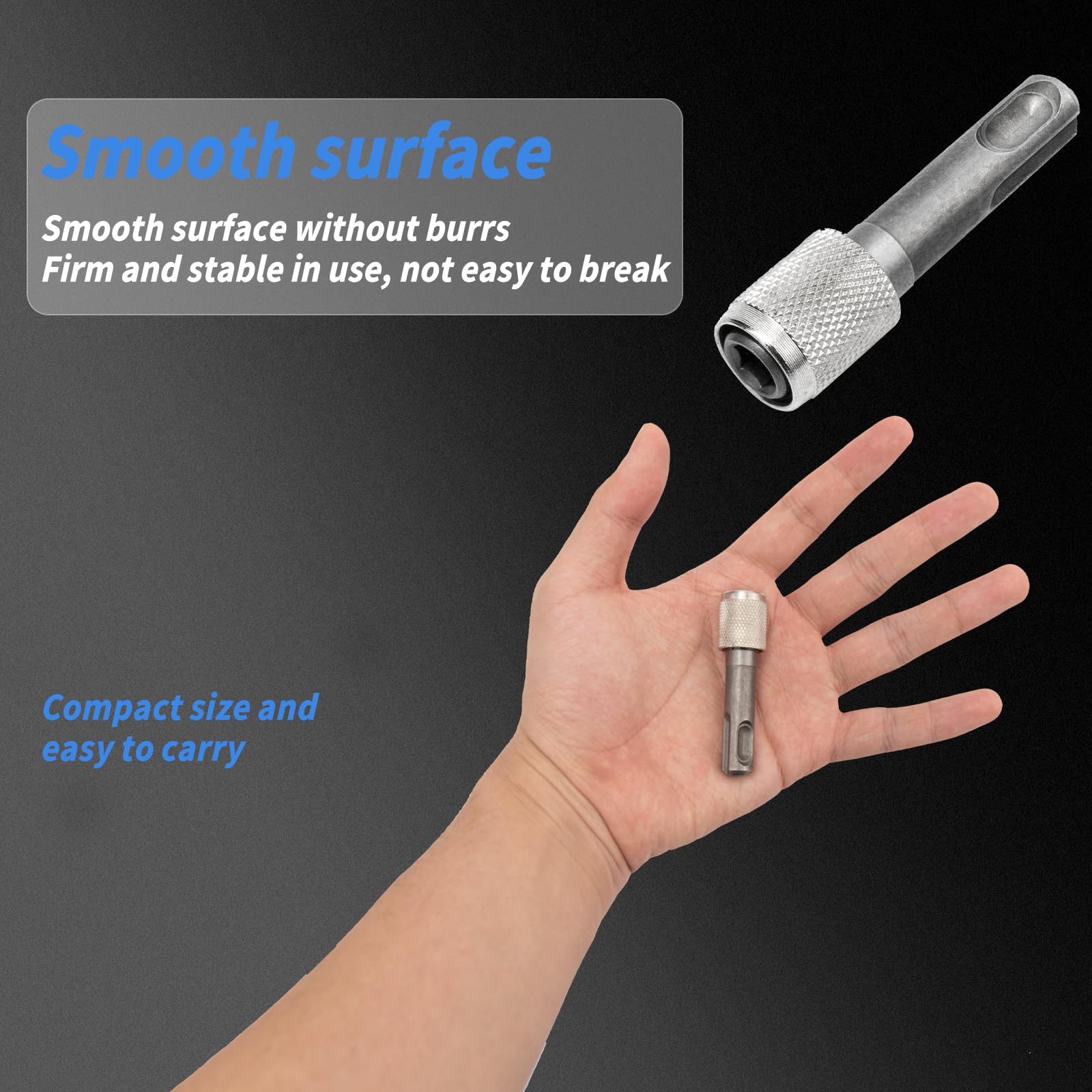 Adattatore Portapunte SDS Plus Avvitatoreper Trapano 6,35mm (1/4'') 2 Pezzi per Punta da Trapano SDS per Convertitore a Codolo Esagonale Adattatore Accessori per Porta Inserti