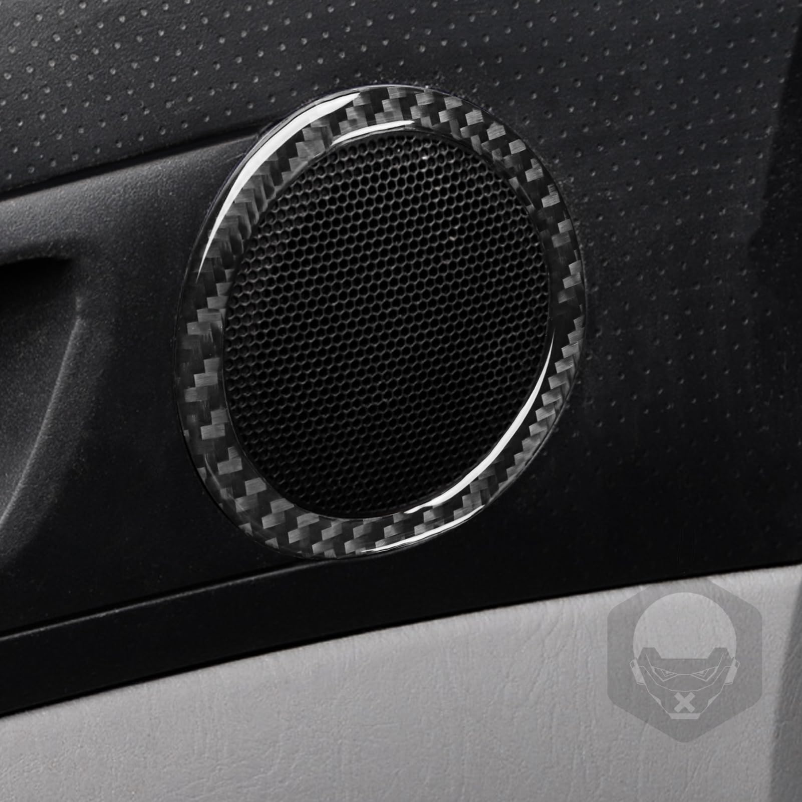 UOADA 2pcs Car Door Horn Loudspeaker Frame Real Carbon Fiber Trim Sticker Compatible with Tacoma 2005 2006 2007 2008 2009 2010 2011 2012 2013 2014 2015 Real Carbon Fiber Accessories Interior Black