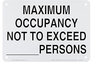 Zing Green Products' Safety Maximum Occupancy Sign: Control Access, Enhance Safety
