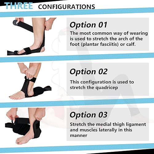 Miniatura 5 de Foot and Calf Fascia Stretcher for Plantar Fasciitis, Physiotherapy Stretching Strap, Yoga Stretch Strap Improves Strength and Relief to Heel Spurs