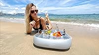 Vista 4 de Drink Holder,Drink Float for Beach Party,Accessories for Pool &Hot Tub with Multi-Use Large Capacity