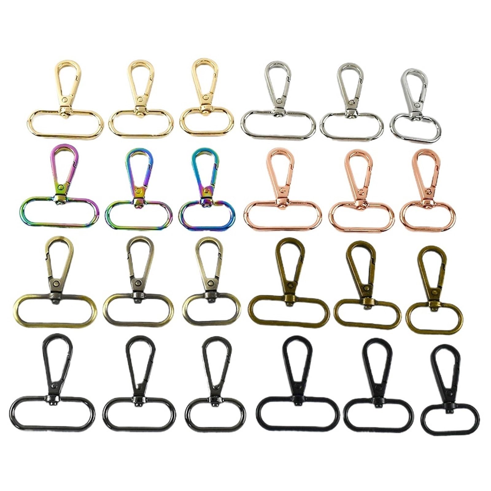 Ganchos De Metal Giratorio 10/20Pcs 13/16/20/25/32/38mm Swivel Lobster Buckle Metal Spring Clip Hook Snap Luggage Bag Strap Webbing(KGold,20mm-20Pcs)