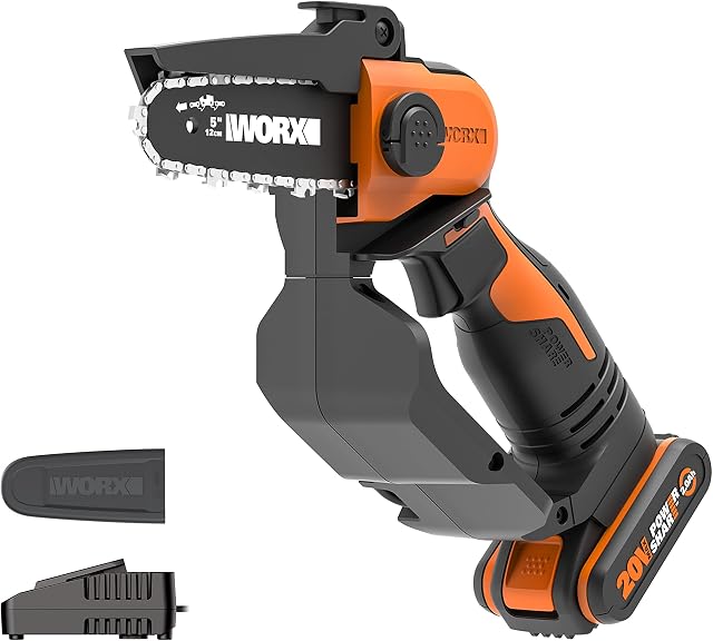 WORX WG324E 18V (20V MAX) One Handed Cordless Pruning Saw 2.0Ah Battery, 20 V