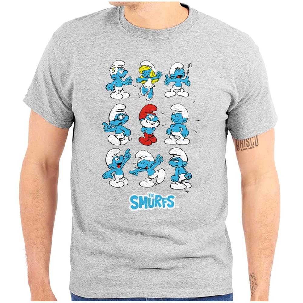 ★2025SS新作★WKNDRS X SMURFS★CARTOON T-SHIRT Amazon.com: Smurfs Squad Papa Smurfette Cartoon Graphic T