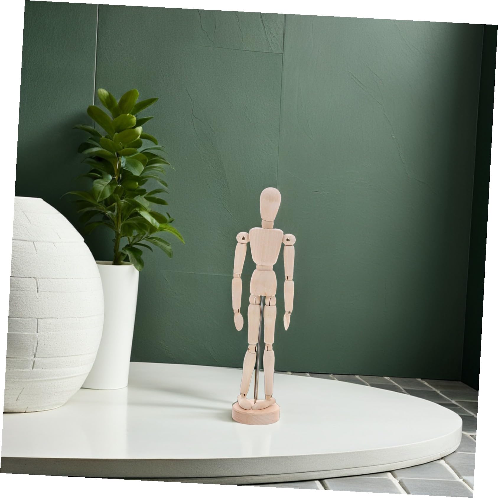 5 Pièces Mannequins Dessin Bois Articulés avec Support Modèles Humains Articulés pour Dessin Peinture et Étude Anatomique