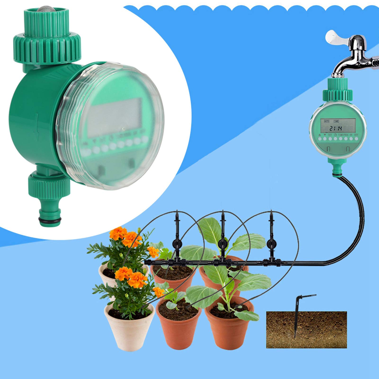 Temporizador De Agua, Temporizador De Manguera, Controlador De Riego, Controladores De Riego Automáticos, Temporizador De Agua Eléctrico Automático para Jardín Doméstico