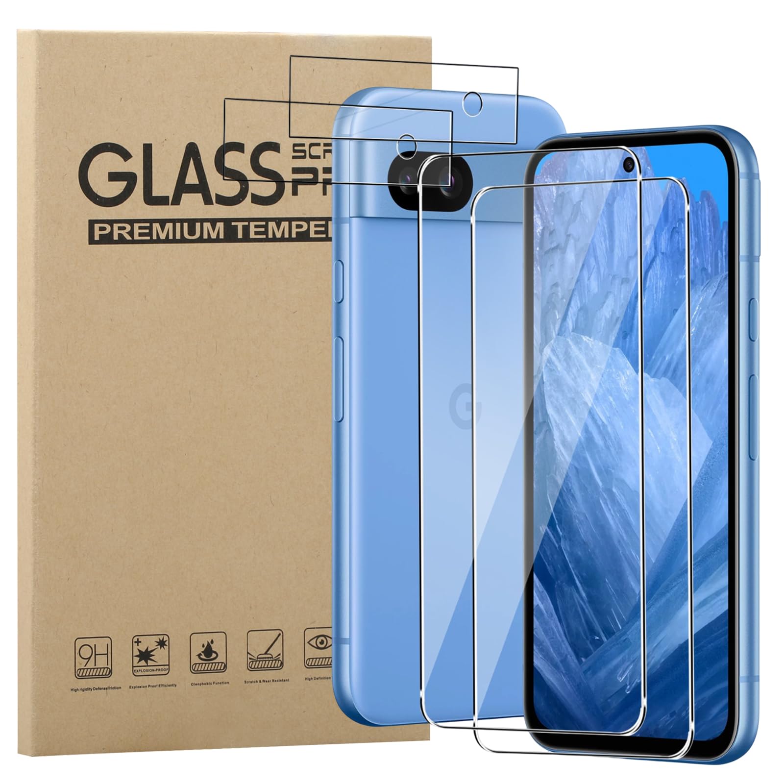 3 Films De Protection écran Pour Google Pixel 8a - Neuf Sous Blister Kwmobile
