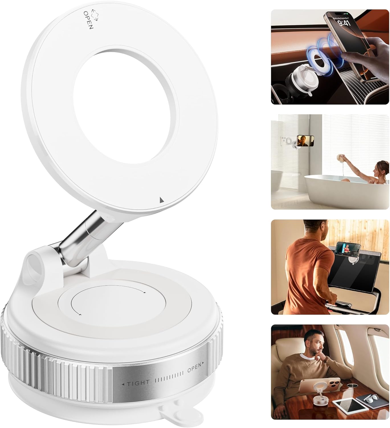 Product image of Strong Magnetic Car Phone Holder for MagSafe Ultra Vacuum Suction Cup Phone Mount 360° Cell Phone Holders for Your Car Accessories for iPhone 16 15 14 13 12 Android