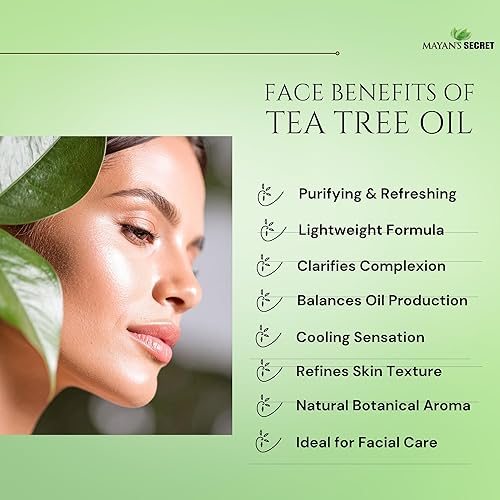 Miniatura 2 de Aceite esencial de árbol de té, 100% puro y natural, grado terapéutico, melaleuca australiana, enorme botella de vidrio de 4 onzas