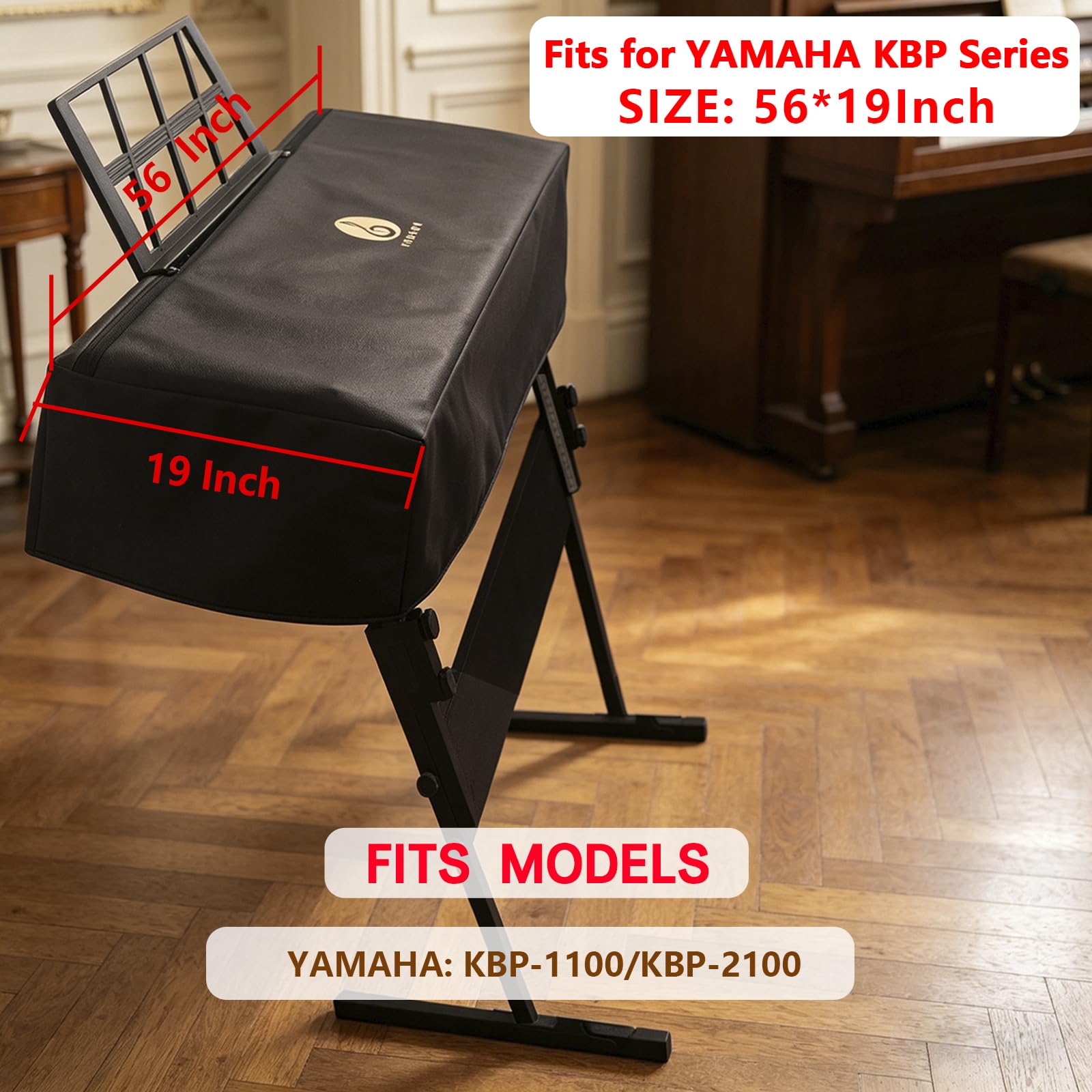 Copertura antipolvere per tastiera a 88 tasti per Yamaha KBP-1100/KBP-2100, extra large, morbida, protettiva, impermeabile, antipolvere, antigraffio, adatta per pianoforte elettronico Yamaha a