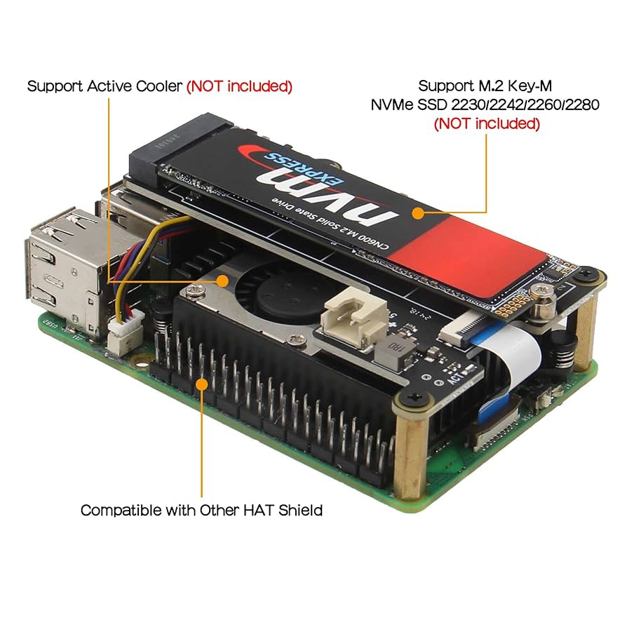 Amazon.co.jp: Geekworm X1001 V1.1 PCIe NVMe M.2 SSD 2280拡張