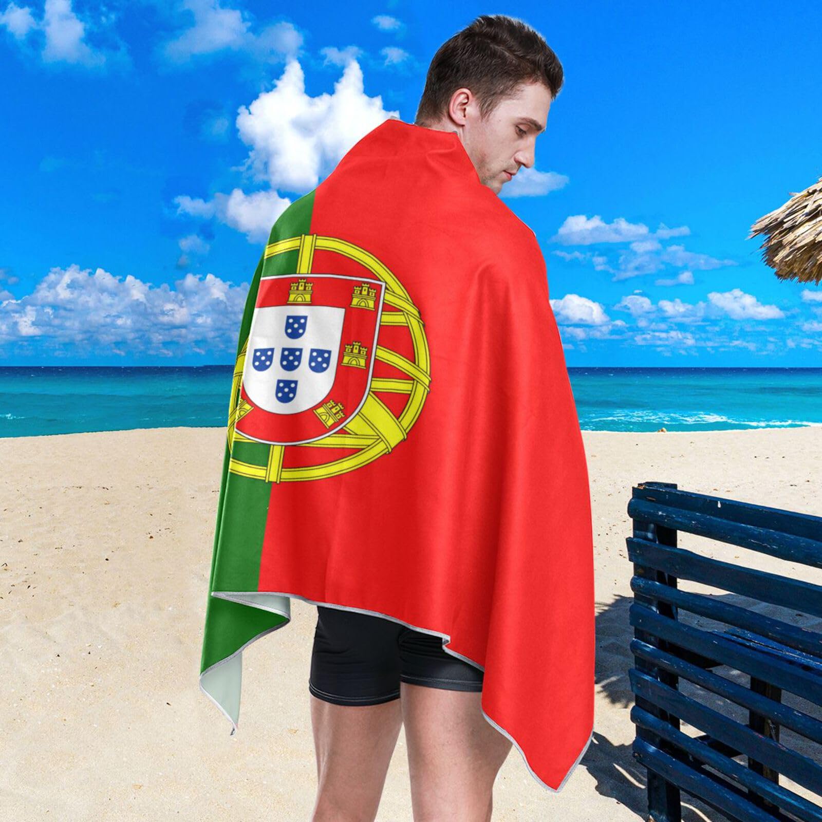 Flaga Portugalia ręczniki kąpielowe plaża 79 cm x 178 cm miękkie i chłonne ręczniki plażowe oversize dla kobiet, w podróż, kemping i wakacje